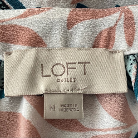 Loft Vine Flutter Cap Sleeve Blouse M - Picture 7 of 8